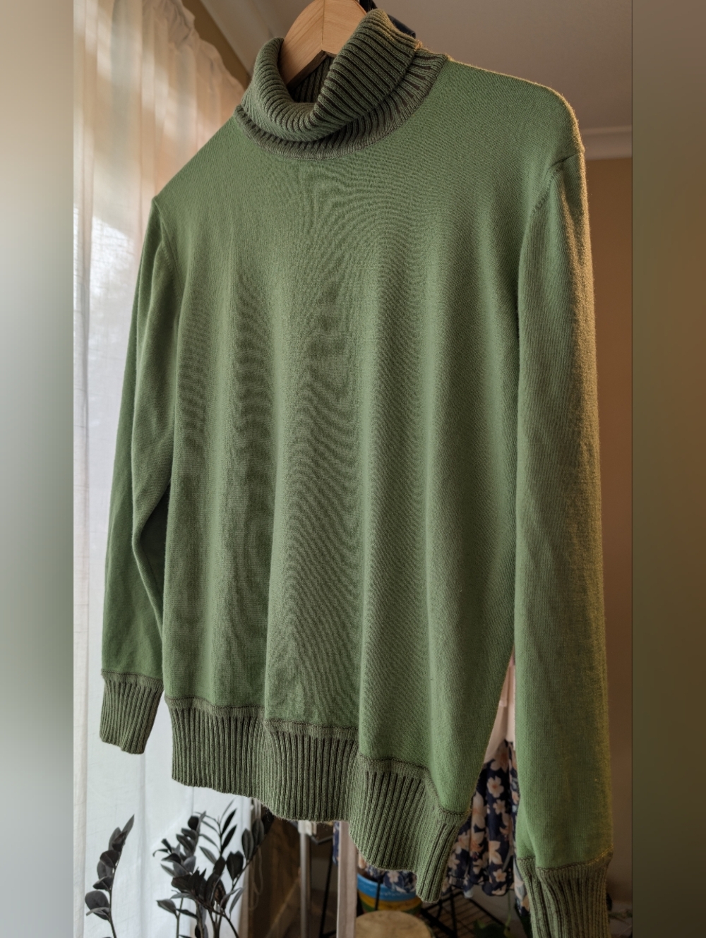 Walbusch German Wool‑Blend Sweater | Green/Brown Stripe | EU 42